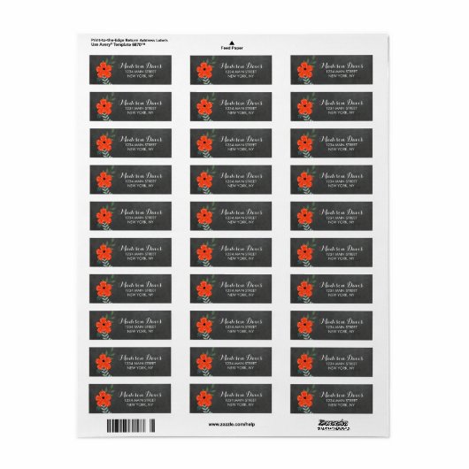 ヴィンテージフローラ結婚シャルボード住所 シール (フルシート)