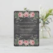 ヴィンテージフローラ結婚シャルボード挿入カード エンクロージャーカード (スタンド正面)