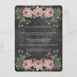 ヴィンテージフローラ結婚シャルボード挿入カード エンクロージャーカード