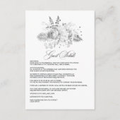 ヴィンテージフローラ結婚ズゲスト詳細 エンクロージャーカード (正面)