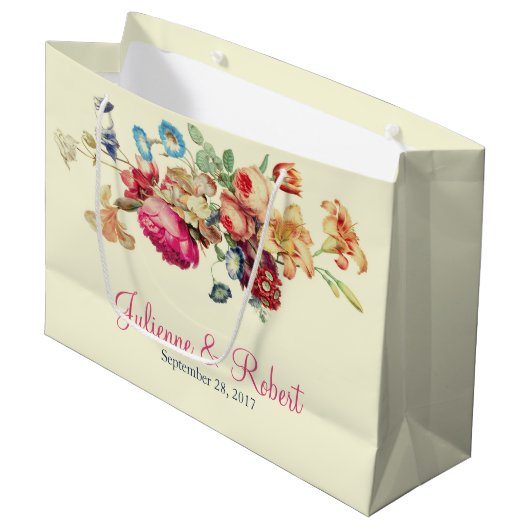 ヴィンテージフローラ結婚ズサンキュー抱き枕 ラージペーパーバッグ (正面アングル)