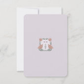 ヴィンテージフローラ結婚ズ情報カードラベンダーオリーブ 招待状 (裏面)