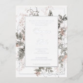 ヴィンテージフローラ結婚ズ 箔招待状 (正面)