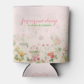 ヴィンテージフローラ結婚ピンクバチェロレッテ 缶クーラー (正面)