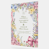 ヴィンテージフローラ結婚フレーム アクリルサイン (傾斜)