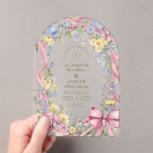 ヴィンテージフローラ結婚フレーム アクリル招待状 (インサイチュ (ポータブル))