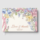 ヴィンテージフローラ結婚フレーム ゲストブック (正面)