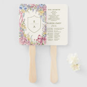 ヴィンテージフローラ結婚フレーム ハンドファン (正面&裏面)