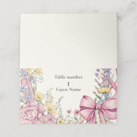 ヴィンテージフローラ結婚フレーム プレイスカード (外部開封)