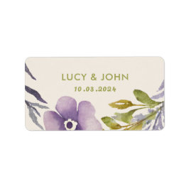 ヴィンテージフローラ結婚リースラベンダー薄紫 ラベル