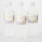 ヴィンテージフローラ結婚式の引き出物ラベルラベンダー ペットボトルラベル (ボトル)