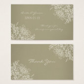 ヴィンテージフローラ結婚式の引き出物ラベル (正面&裏面)