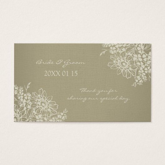 ヴィンテージフローラ結婚式の引き出物ラベル (正面)