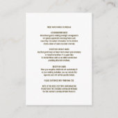 ヴィンテージフローラ結婚式招待状カードの挿入 エンクロージャーカード (裏面)