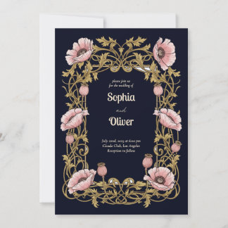 ヴィンテージフローラ結婚式招待状カード 招待状
