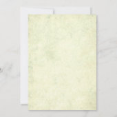 ヴィンテージフローラ結婚式招待状ターコイズ 招待状 (裏面)