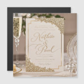 ヴィンテージフローラ結婚式招待状 (正面/裏面)