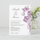 ヴィンテージフローラ結婚式招待状/ホワイト 招待状 (スタンド正面)