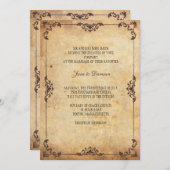 ヴィンテージフローラ結婚式招待状 招待状 (正面/裏面)
