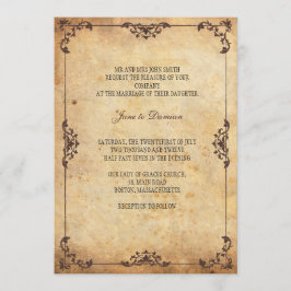 ヴィンテージフローラ結婚式招待状 招待状