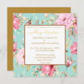 ヴィンテージフローラ結婚式招待状 招待状 (正面/裏面)