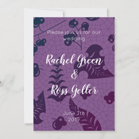 ヴィンテージフローラ結婚式招待状 招待状 (正面)