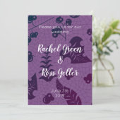 ヴィンテージフローラ結婚式招待状 招待状 (スタンド正面)