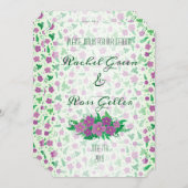 ヴィンテージフローラ結婚式招待状 招待状 (正面/裏面)
