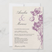 ヴィンテージフローラ結婚式招待状 招待状 (正面)