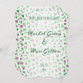 ヴィンテージフローラ結婚式招待状 招待状 (正面/裏面)