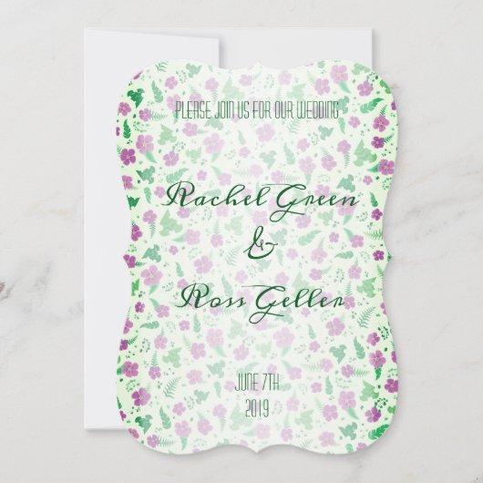 ヴィンテージフローラ結婚式招待状 招待状 (正面)