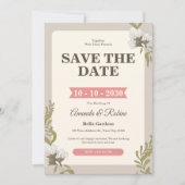 ヴィンテージフローラ結婚式招待状 招待状 (正面)