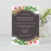 ヴィンテージフローラ結婚式招待状 招待状 (スタンド正面)