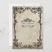 ヴィンテージフローラ結婚式招待状 招待状 (裏面)