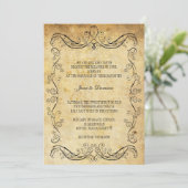 ヴィンテージフローラ結婚式招待状 招待状 (スタンド正面)