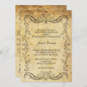 ヴィンテージフローラ結婚式招待状 招待状 (正面/裏面)