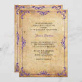 ヴィンテージフローラ結婚式招待状 招待状 (正面/裏面)