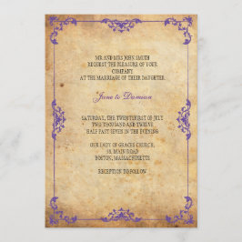 ヴィンテージフローラ結婚式招待状 招待状