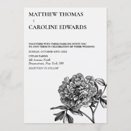 ヴィンテージフローラ結婚式招待状 招待状