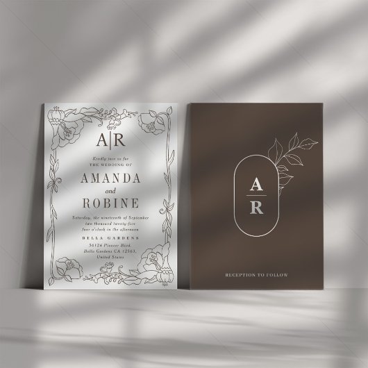 ヴィンテージフローラ結婚式招待状 招待状