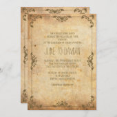 ヴィンテージフローラ結婚式招待状 招待状 (正面/裏面)