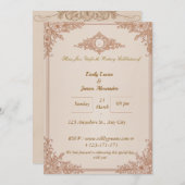 ヴィンテージフローラ結婚式招待状 招待状 (正面/裏面)
