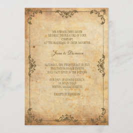 ヴィンテージフローラ結婚式招待状 招待状