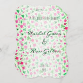 ヴィンテージフローラ結婚式招待状 招待状 (正面/裏面)