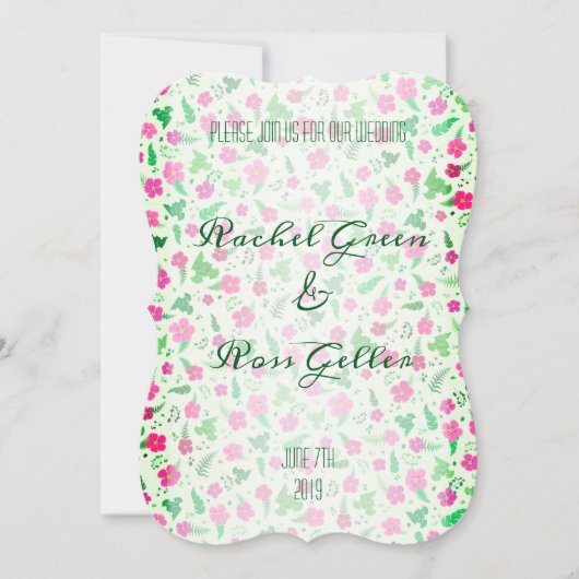 ヴィンテージフローラ結婚式招待状 招待状 (正面)