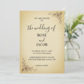 ヴィンテージフローラ結婚式招待状 招待状 (スタンド正面)