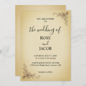 ヴィンテージフローラ結婚式招待状 招待状 (正面/裏面)