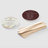 ヴィンテージフローラ結婚式 プログラムハンドファン ハンドファン (組立なし)