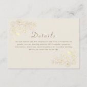 ヴィンテージフローラ結婚金ゴールド エンクロージャーカード (正面)