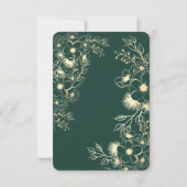 ヴィンテージフローラ結婚金ゴールド 出欠カード (裏面)